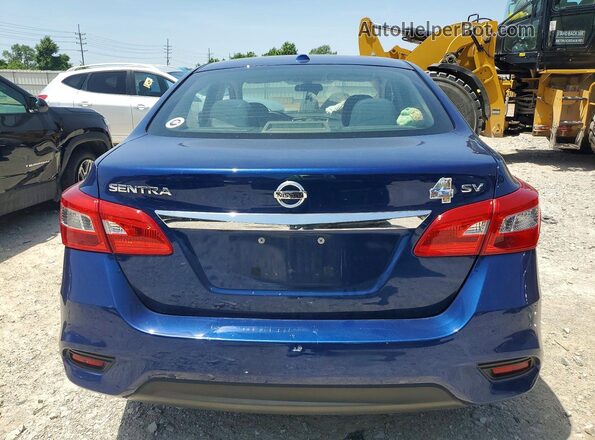 3N1AB7AP9KY422055 2019 NISSAN SENTRA Синий Вид сзади