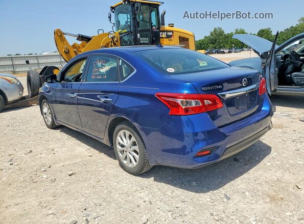 3N1AB7AP9KY422055 2019 NISSAN SENTRA Синий Задняя левая четверть