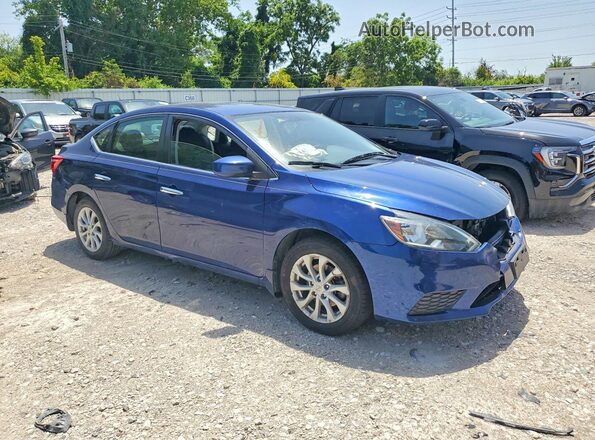 3N1AB7AP9KY422055 2019 NISSAN SENTRA Синий Передняя правая четверть