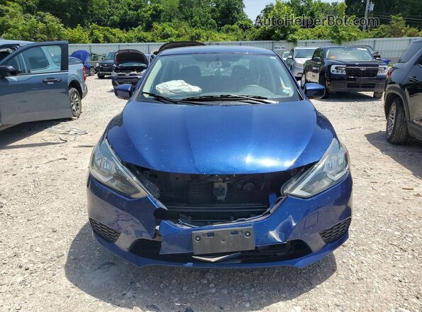 3N1AB7AP9KY422055 2019 NISSAN SENTRA Синий Вид спереди