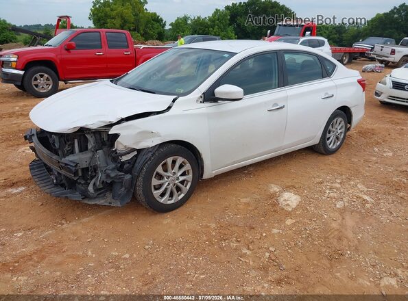 3N1AB7AP9KY448168 2019 NISSAN SENTRA White Առջևի ձախ երեք քառորդ տեսարան