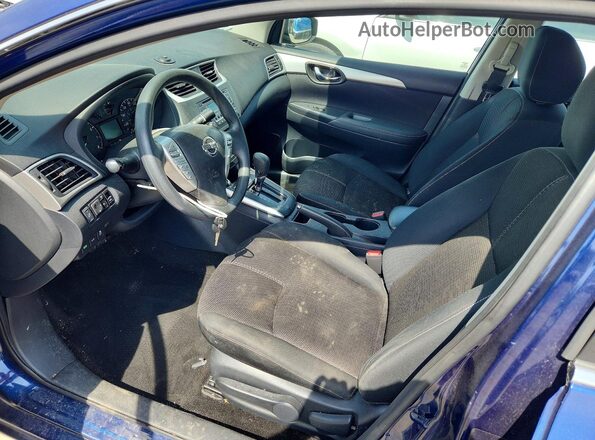 3N1AB7APXHY247744 2017 NISSAN SENTRA Blue Вид салону спереду