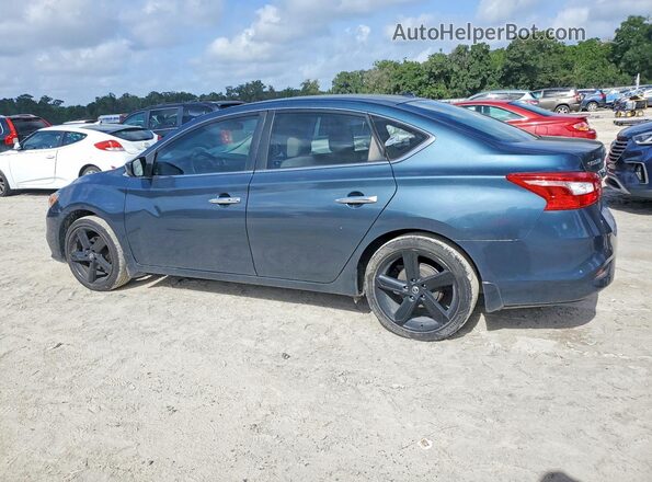 3N1AB7APXHY296863 2017 NISSAN SENTRA Синий Задняя левая четверть