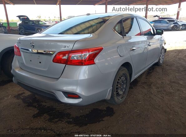 3N1AB7APXHY365437 2017 NISSAN SENTRA Серебряный Задняя правая четверть