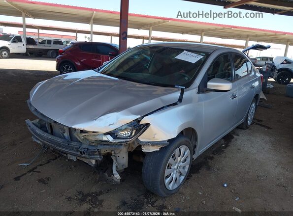3N1AB7APXHY365437 2017 NISSAN SENTRA Серебряный Передняя левая четверть