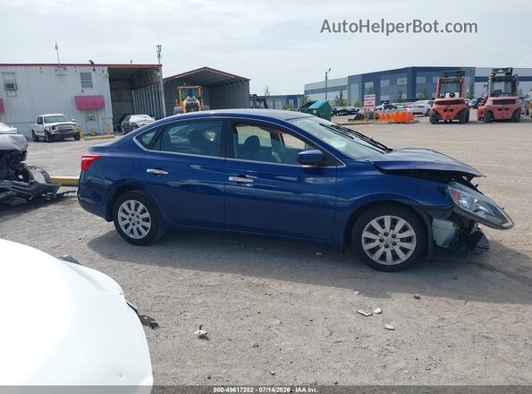 3N1AB7APXHY374798 2017 NISSAN SENTRA Blue Вид задньої частини салону