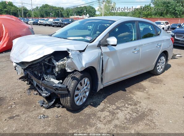 3N1AB7APXHY377507 2017 NISSAN SENTRA Серебряный Передняя левая четверть