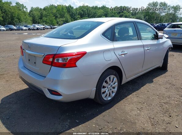 3N1AB7APXHY377507 2017 NISSAN SENTRA Серебряный Задняя правая четверть