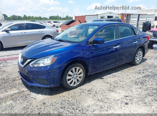 3N1AB7APXHY389544 2017 NISSAN SENTRA Blue Przód lewy