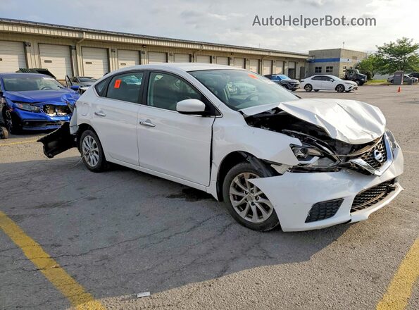 3N1AB7APXJL622602 2018 NISSAN SENTRA Белый Передняя правая четверть