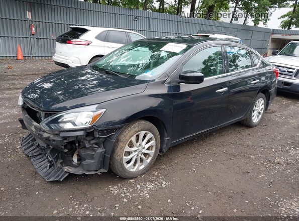 3N1AB7APXJL662758 2018 NISSAN SENTRA Black წინა მარცხენა ხედი სამი მეოთხედიდან
