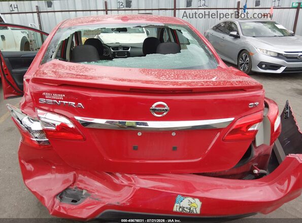 3N1AB7APXJY203328 2018 NISSAN SENTRA Red Вид спереду
