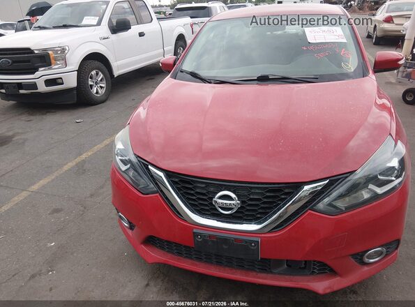 3N1AB7APXJY203328 2018 NISSAN SENTRA Red Вид щитка приладів