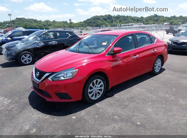 3N1AB7APXJY210621 2018 NISSAN SENTRA Red Передня ліва чверть