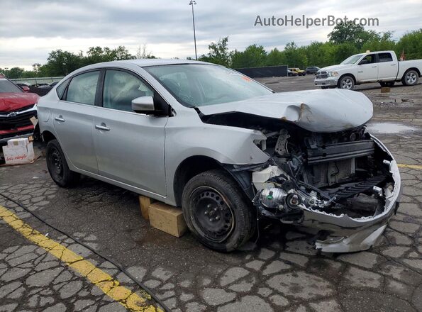 3N1AB7APXJY252237 2018 NISSAN SENTRA Серебряный Передняя правая четверть