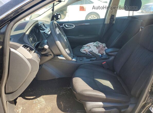 3N1AB7APXJY317569 2018 NISSAN SENTRA Black წინა სალონის ხედი