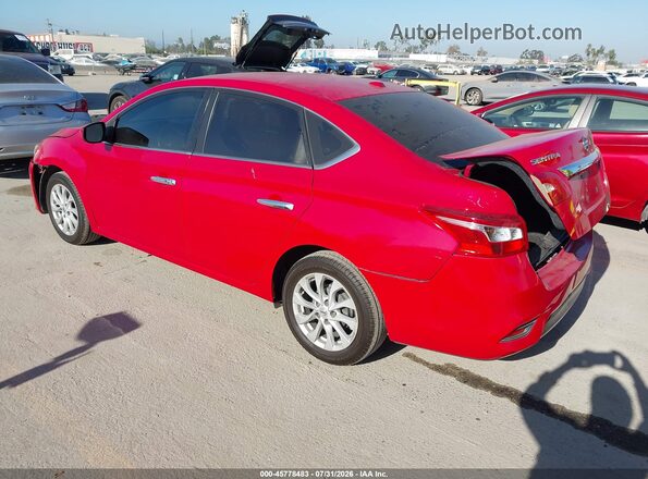 3N1AB7APXKL611424 2019 NISSAN SENTRA Красный Задняя левая четверть