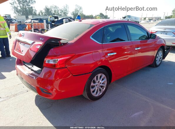 3N1AB7APXKL611424 2019 NISSAN SENTRA Красный Задняя правая четверть