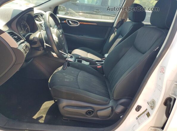 3N1AB7APXKL613562 2019 NISSAN SENTRA White Front interior view