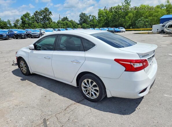 3N1AB7APXKY206781 2019 NISSAN SENTRA White Հետևի ձախ