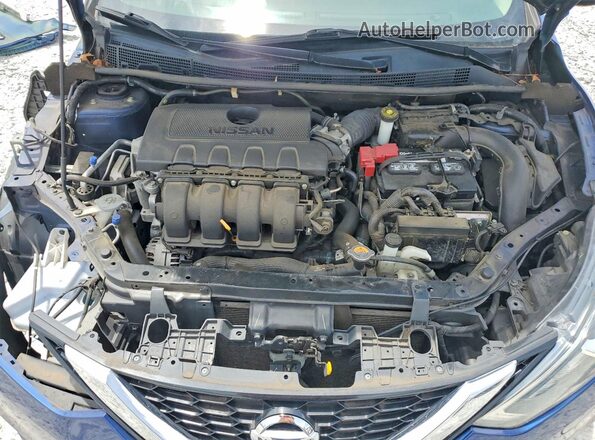3N1AB7APXKY207154 2019 NISSAN SENTRA Blue Vista interior trasera