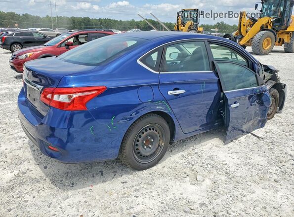 3N1AB7APXKY207154 2019 NISSAN SENTRA Blue Trasero derecho