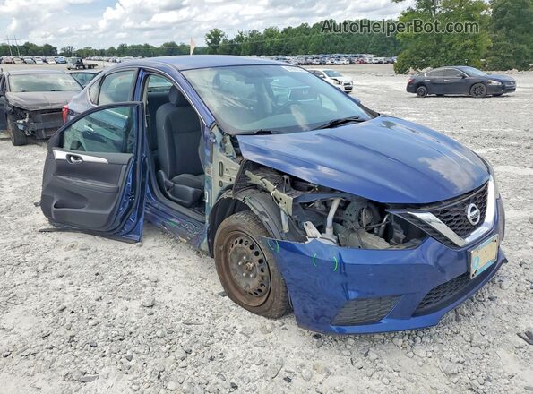 3N1AB7APXKY207154 2019 NISSAN SENTRA Blue Delantero derecho