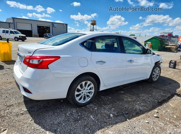 3N1AB7APXKY322174 2019 NISSAN SENTRA Белый Задняя правая четверть