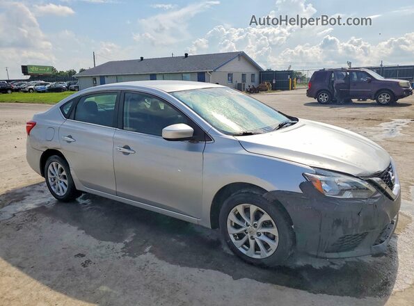3N1AB7APXKY342585 2019 NISSAN SENTRA Silver წინა მარჯვენა