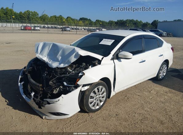 3N1AB7APXKY399949 2019 NISSAN SENTRA White Передня ліва чверть