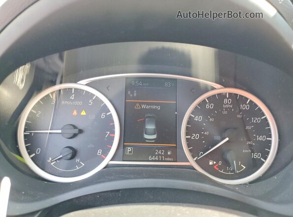 3N1AB7APXKY402400 2019 NISSAN SENTRA Gray Вид щитка приладів