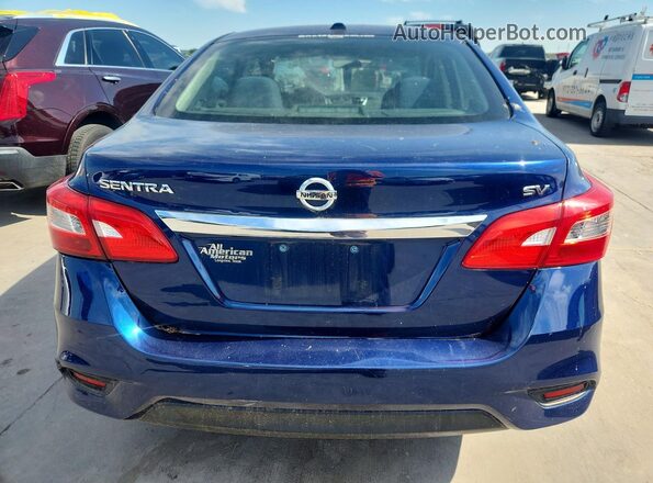 3N1AB7APXKY410187 2019 NISSAN SENTRA Blue Rear view