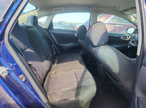 3N1AB7APXKY410187 2019 NISSAN SENTRA Blue Rear seats view