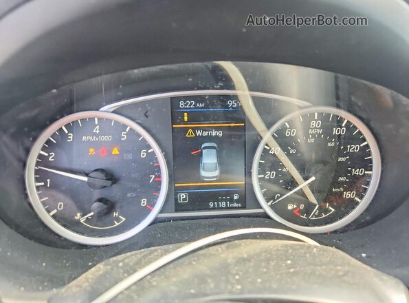 3N1AB7APXKY410187 2019 NISSAN SENTRA Blue Instrument cluster view