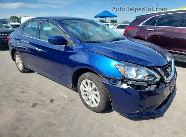 3N1AB7APXKY410187 2019 NISSAN SENTRA Blue Front right
