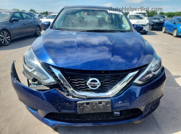 3N1AB7APXKY410187 2019 NISSAN SENTRA Blue Front view