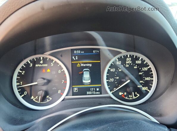 3N1AB7APXKY417916 2019 NISSAN SENTRA Gray Вид щитка приладів