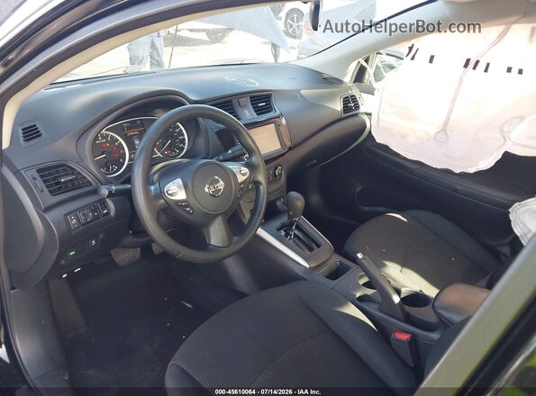 3N1AB7APXKY457848 2019 NISSAN SENTRA Black წინა სალონის ხედი
