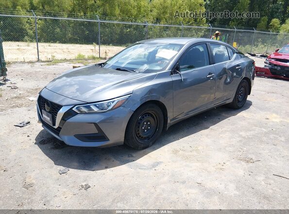 3N1AB8BV0MY304109 2021 NISSAN SENTRA Gray Առջևի ձախ երեք քառորդ տեսարան