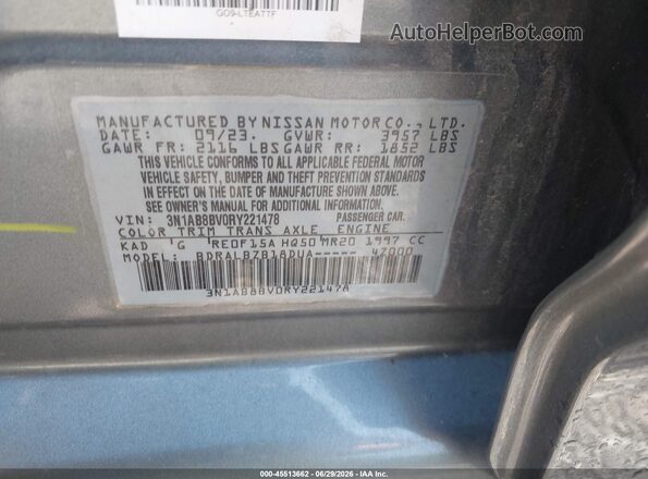 3N1AB8BV0RY221478 2024 NISSAN SENTRA Gray Vista del compartimento del motor