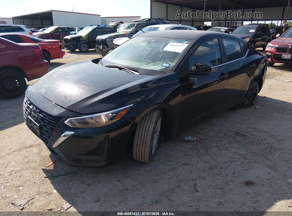 3N1AB8BV0RY386186 2024 NISSAN SENTRA Черный Передняя левая четверть