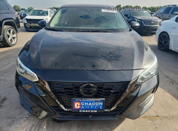 3N1AB8BV1MY212054 2021 NISSAN SENTRA Black Դիմացի տեսք