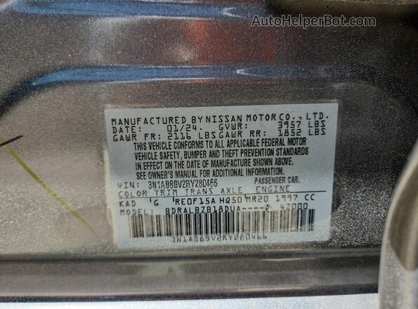 3N1AB8BV2RY280466 2024 NISSAN SENTRA Серый Вид подкапотного пространства