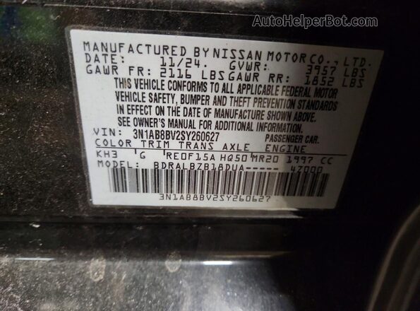 3N1AB8BV2SY260627 2025 NISSAN SENTRA Black Вид підкапотного простору