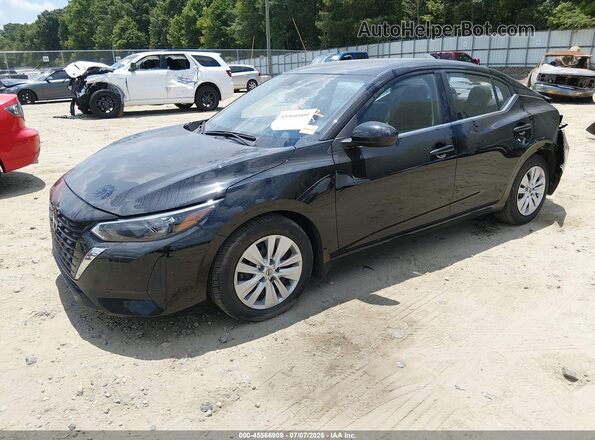 3N1AB8BV4SY384107 2025 NISSAN SENTRA Black Առջևի ձախ երեք քառորդ տեսարան