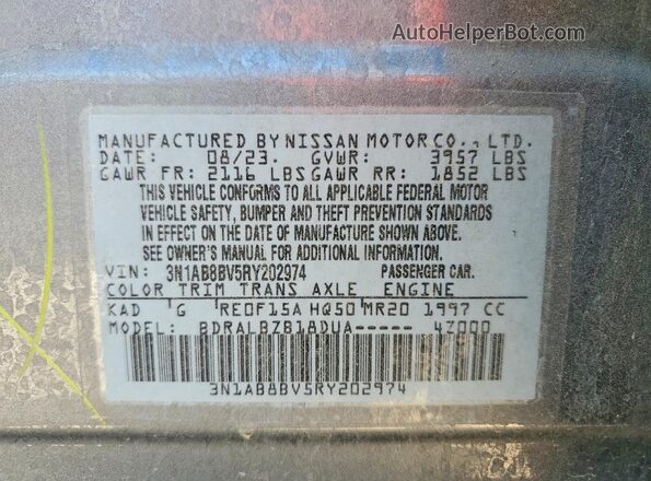 3N1AB8BV5RY202974 2024 NISSAN SENTRA Gray Vista del compartimento del motor