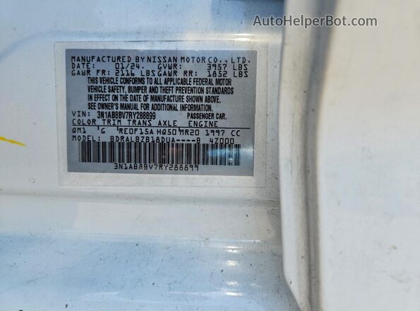 3N1AB8BV7RY288899 2024 NISSAN SENTRA White Engine compartment view
