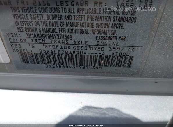 3N1AB8BV8MY274549 2021 NISSAN SENTRA Silver Vista del compartimento del motor