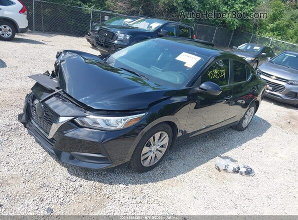 3N1AB8BV8MY309154 2021 NISSAN SENTRA Черный Передняя левая четверть