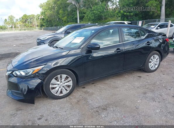 3N1AB8BV9MY288721 2021 NISSAN SENTRA Black Առջևի ձախ երեք քառորդ տեսարան